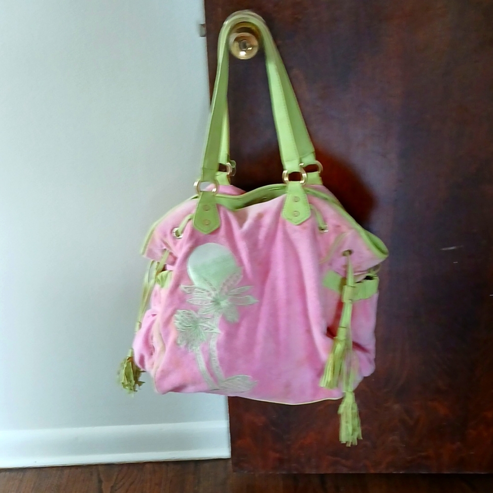 COPY - Bea h bag by juicy couture pink & lime green